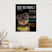 Yorkshire Terrier Parody Magazine Hoesje Poster (Keuken)