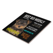 Yorkshire Terrier Parody Magazine Hoesje Tegeltje (Zijkant)