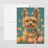 Yorkshire Terrier Pasen Briefkaart (Voorkant / Achterkant)