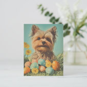 Yorkshire Terrier  Pasen Briefkaart (Staand voorkant)