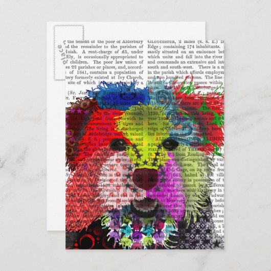 Yorkshire Terrier - Patchwork Briefkaart (Voorkant / Achterkant)