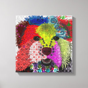 Yorkshire Terrier - Patchwork Canvas Afdruk