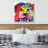 Yorkshire Terrier - Patchwork Canvas Afdruk (Insitu (Slaapkamer))