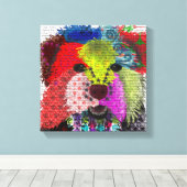 Yorkshire Terrier - Patchwork Canvas Afdruk (Insitu (Houten vloer))
