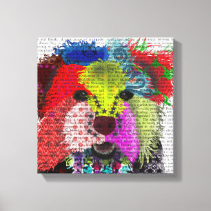 Yorkshire Terrier - Patchwork Canvas Afdruk