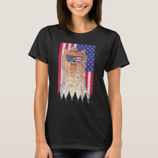 Yorkshire Terrier Patriotic Dog Usa Pride American T-shirt