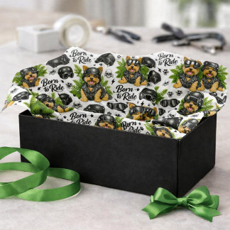 Yorkshire Terrier Patroon Mooie Hond Tissuepapier