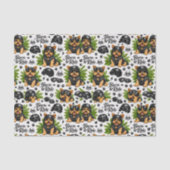 Yorkshire Terrier Patroon Mooie Hond Tissuepapier (Voorkant)