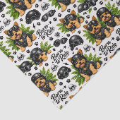 Yorkshire Terrier Patroon Mooie Hond Tissuepapier (Detail)