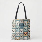Yorkshire Terrier Patroon Tote Bag (Voorkant)