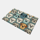 Yorkshire Terrier Pattern Deurmat (Schuin)