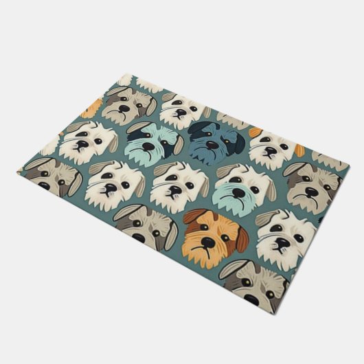 Yorkshire Terrier Pattern Deurmat (Schuin)