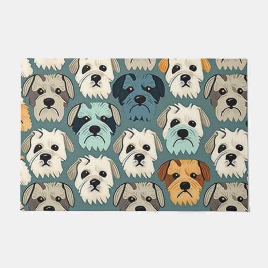 Yorkshire Terrier Pattern Deurmat (Voorkant)