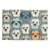 Yorkshire Terrier Pattern Kussensloop (Achterkant)