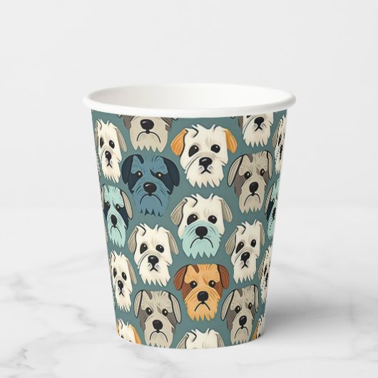 Yorkshire Terrier Pattern Papieren Bekers (Achterkant)