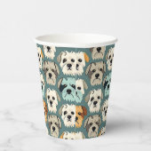 Yorkshire Terrier Pattern Papieren Bekers (Rechts)