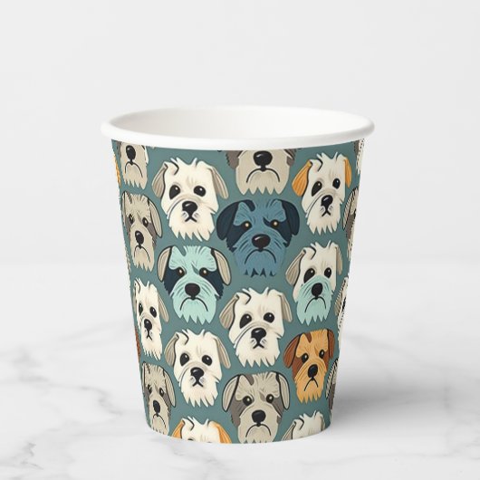 Yorkshire Terrier Pattern Papieren Bekers (Voorkant)