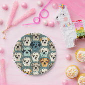 Yorkshire Terrier Pattern Papieren Bordje (Feest)