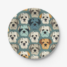 Yorkshire Terrier Pattern Papieren Bordje