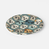 Yorkshire Terrier Pattern Papieren Bordje (Gekanteld)