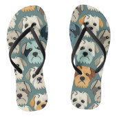 Yorkshire Terrier Pattern Teenslippers (Voetbed)