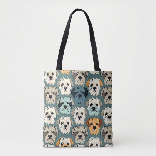 Yorkshire Terrier Pattern Tote Bag (Voorkant)
