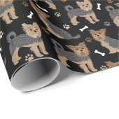 Yorkshire Terrier Paws en Botten Yorkie Dog Cadeaupapier (Rol Hoek)