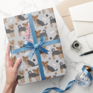 Yorkshire Terrier Paws en Botten Yorkie Dog Cadeaupapier