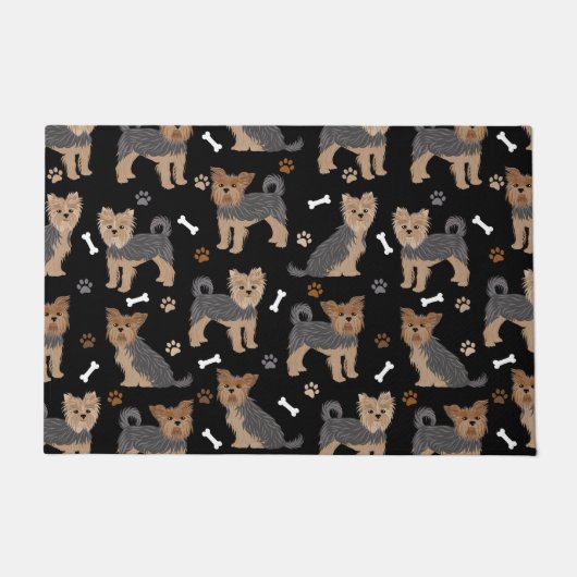 Yorkshire Terrier Paws en Botten Yorkie Dog Deurmat (Voorkant)