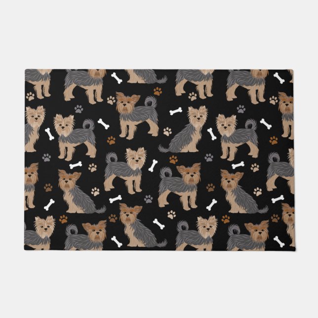 Yorkshire Terrier Paws en Botten Yorkie Dog Deurmat (Voorkant)