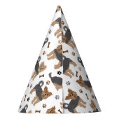 Yorkshire Terrier Paws en Botten Yorkie Dog Feesthoedjes (Achterkant)