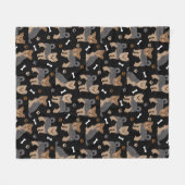 Yorkshire Terrier Paws en Botten Yorkie Dog Fleece Deken (Voorkant (Horizontaal))