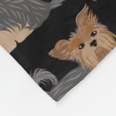 Yorkshire Terrier Paws en Botten Yorkie Dog Fleece Deken (Hoek)