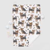 Yorkshire Terrier Paws en Botten Yorkie Dog Golfhanddoek (Insitu)