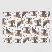 Yorkshire Terrier Paws en Botten Yorkie Dog Golfhanddoek (Horizontaal)