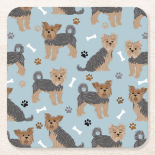 Yorkshire Terrier Paws en Botten Yorkie Dog Kartonnen Onderzetters