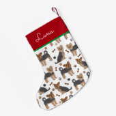 Yorkshire Terrier Paws en Botten Yorkie Dog Kleine Kerstsok (Achterkant (Hangend))