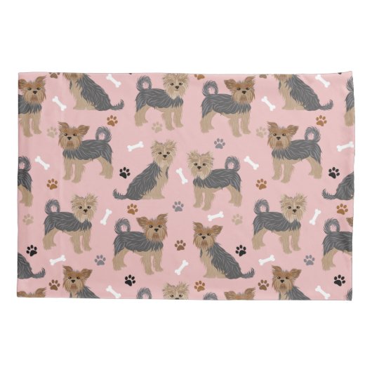 Yorkshire Terrier Paws en Botten Yorkie Dog Kussensloop (Achterkant)