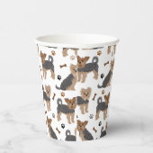 Yorkshire Terrier Paws en Botten Yorkie Dog Papieren Bekers (Rechts)