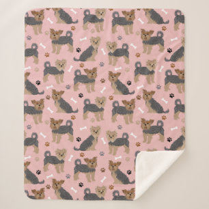 Yorkshire Terrier Paws en Botten Yorkie Dog Sherpa Deken