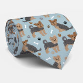 Yorkshire Terrier Paws en Botten Yorkie Dog Stropdas (Opgerold)