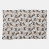 Yorkshire Terrier Paws en Botten Yorkie Dog Theedoek (Horizontaal)