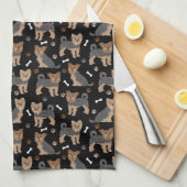 Yorkshire Terrier Paws en Botten Yorkie Dog Theedoek (Quarter Fold)