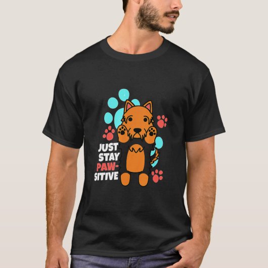 Yorkshire Terrier Pawsitive Dog T-shirt (Voorkant)