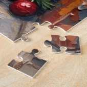 Yorkshire Terrier Peeking from Christmas Stocking Legpuzzel (Zijkant)