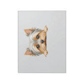 Yorkshire Terrier Peeking Schattige Schattig Funny Notitieblok (Linkerzijde)