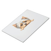 Yorkshire Terrier Peeking Schattige Schattig Funny Notitieblok (Schuin)