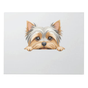 Yorkshire Terrier Peeking Schattige Schattig Funny Notitieblok