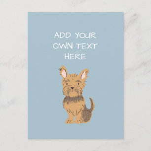 Yorkshire Terrier Personalized Dog Name Briefkaart