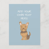 Yorkshire Terrier Personalized Dog Name Briefkaart (Voorkant)